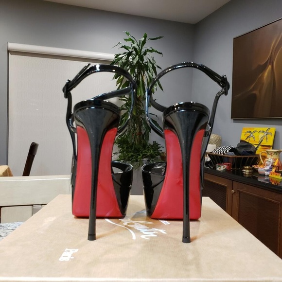 Christian Louboutin Black and Red Heels - Picture 7 of 12